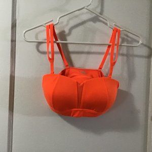 ALO BRIGHT ORANGE PADDED SPORTS BRA. SM.